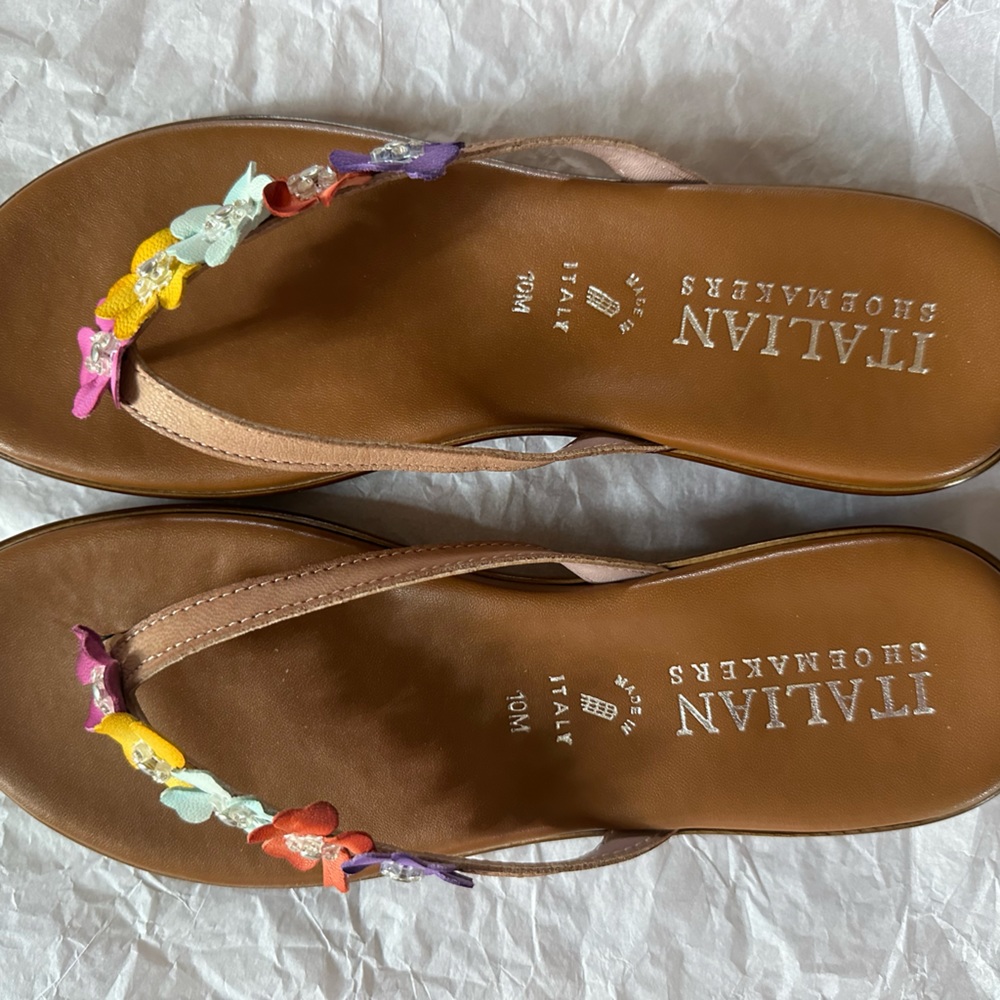 Italian Shoemaker flower sandals
